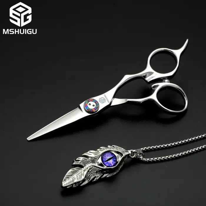 MSHUIGU Ciseaux à cheveux professionnels multifonctionnels, ciseaux à effiler 440C 4-6,5 pouces, out