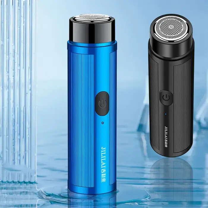 Mini rasoir électrique pour hommes tondeuse automatique couteau à barbe Portable