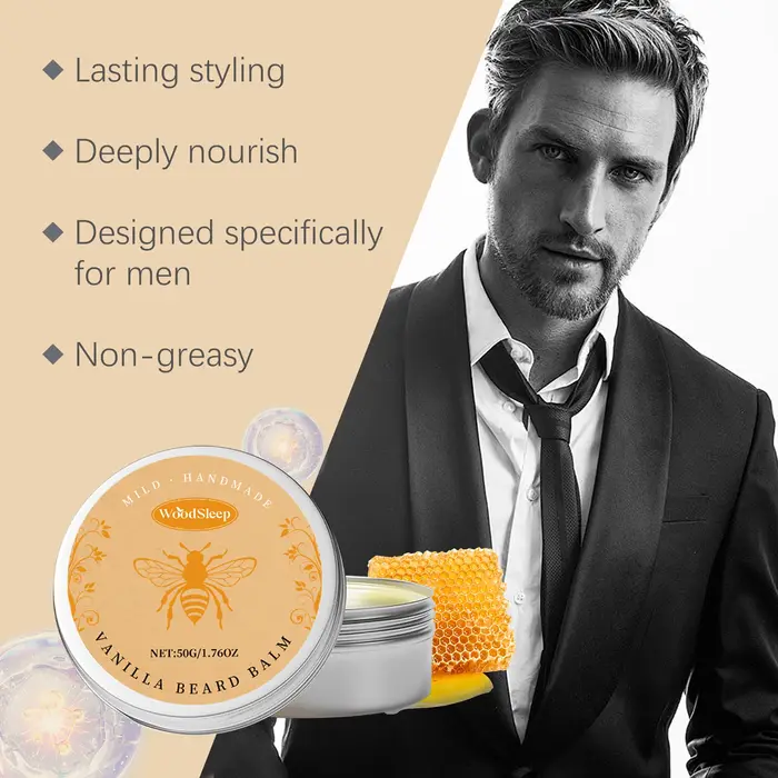 Baume à barbe naturel vanille pour hommes