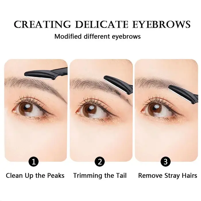 Rasoir de sourcils couteaux outils de maquillage rasoir facial portable épilateur coupe épilation des sourcils épilation lames de rasoir pour les yeux