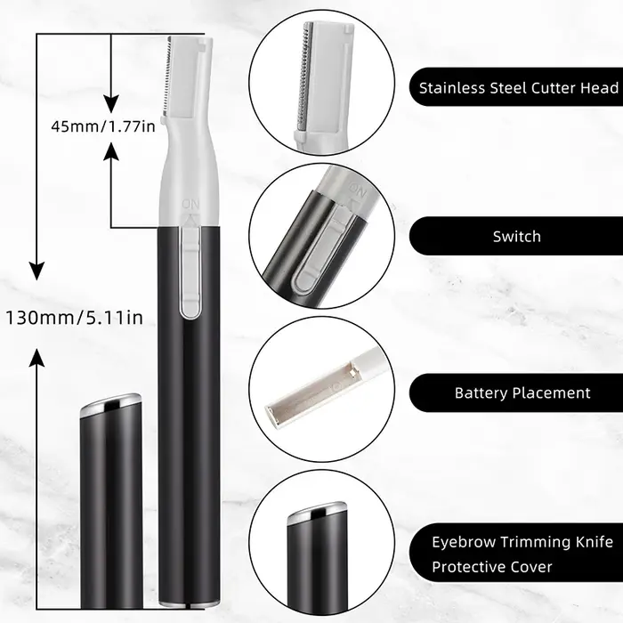 Mini rasoir électrique pour sourcils et épilateur pour le visage