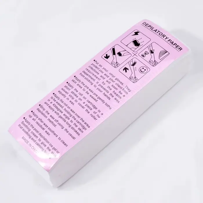 100 pièces épilation non tissé corps tissu cheveux enlever cire rouleaux de papier haute qualité