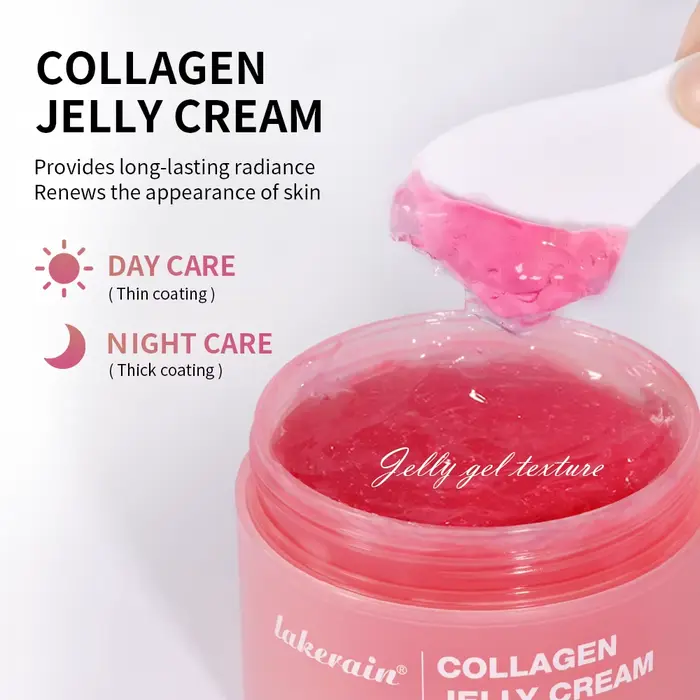Kit de soins de la peau au collagène 4 pièces, masque facial peel-off au collagène, crème gelée et baume au collagène rose PDRN, hydratant et nourrissant
