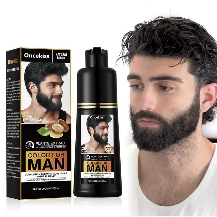 Shampoing de teinture pour barbe pour hommes