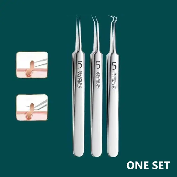 Pince à épiler Ultra-fine pour boutons de cellules