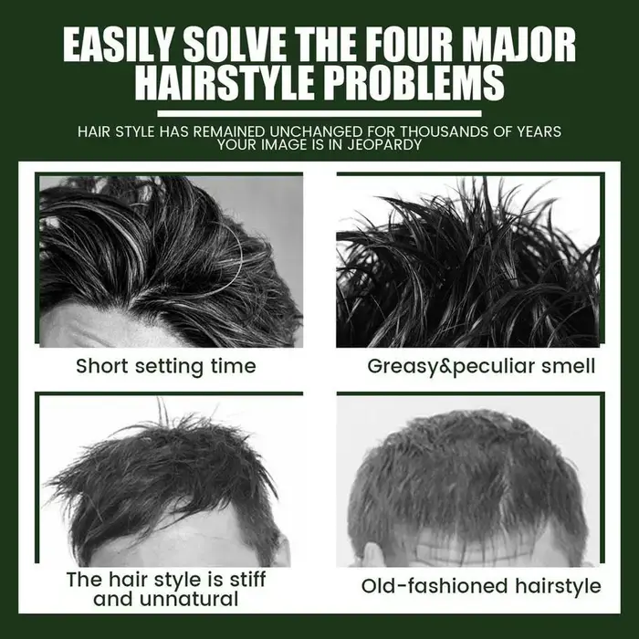 Argile coiffante usage quotidien hommes cheveux mode mat fini
