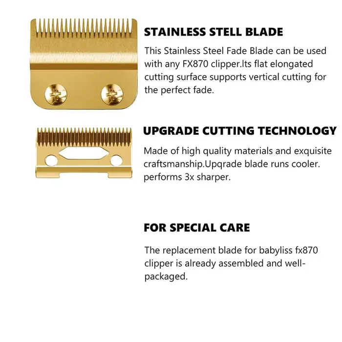 Lames de rechange professionnelles en titane pour les modèles BaByliss PRO Barberology FX870/FXF880/FX810/FX825/FX673