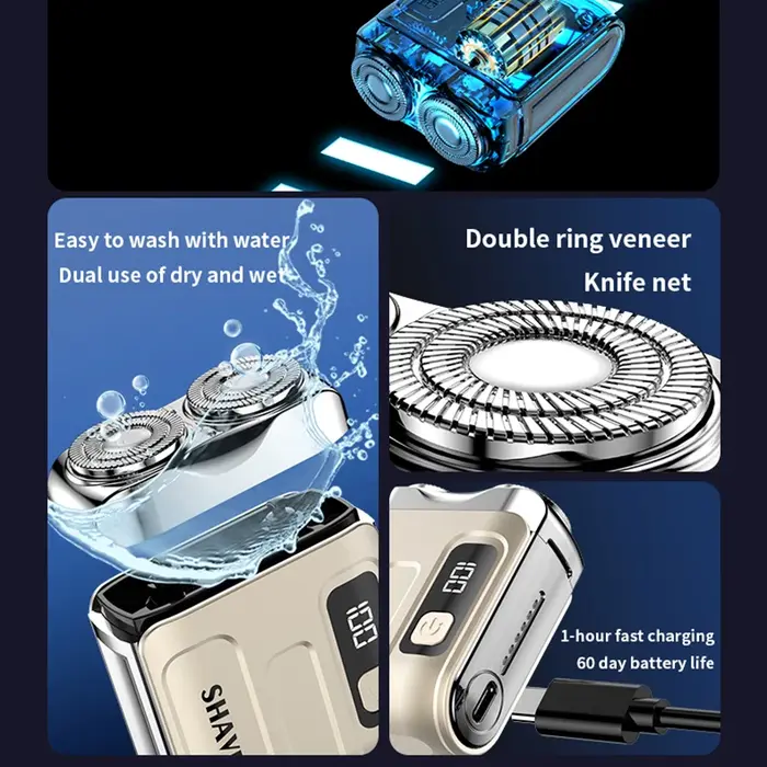 Rasoir électrique de voyage pour hommes