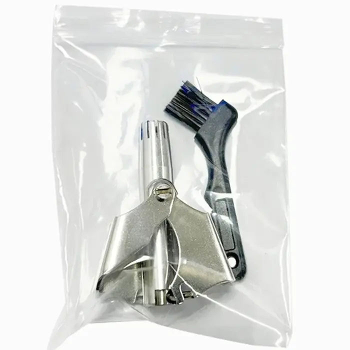 Tondeuse manuelle portable en acier inoxydable pour poils de nez et d'oreilles pour hommes, rasoir à