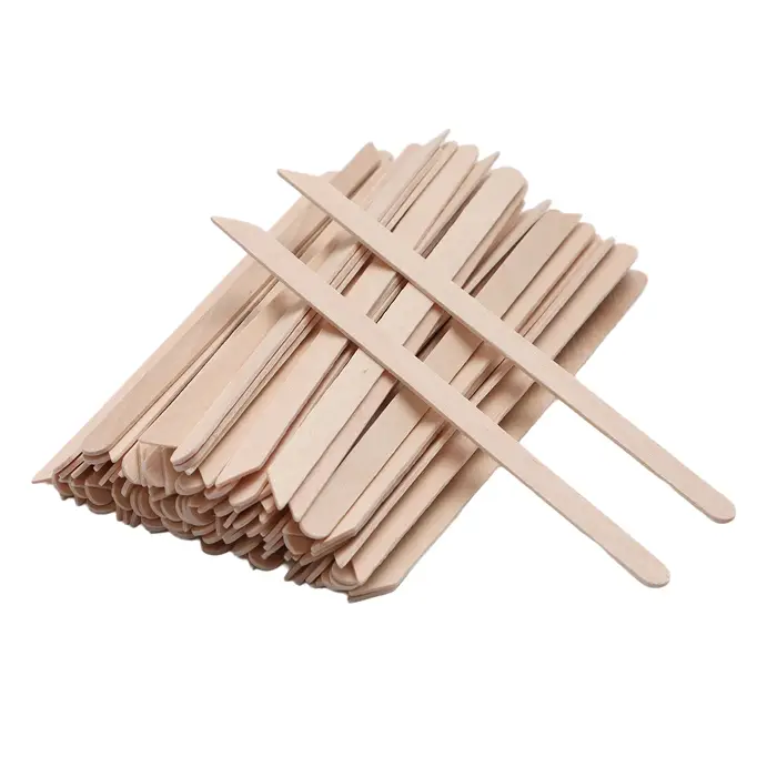 100 bâtonnets jetables en bois pour l'épilation corporelle