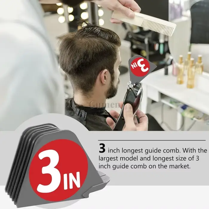 Peignes de guidage pour tondeuse à cheveux, 8 pièces, adaptés à la plupart des tailles, peigne limit