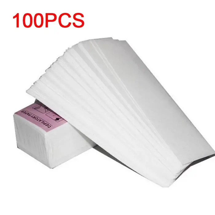 Nouvelles bandes de cire pour épilation, 200/100 pièces, bandes de cire en papier pour épilation, bandes de cire dépilatoires Lz01
