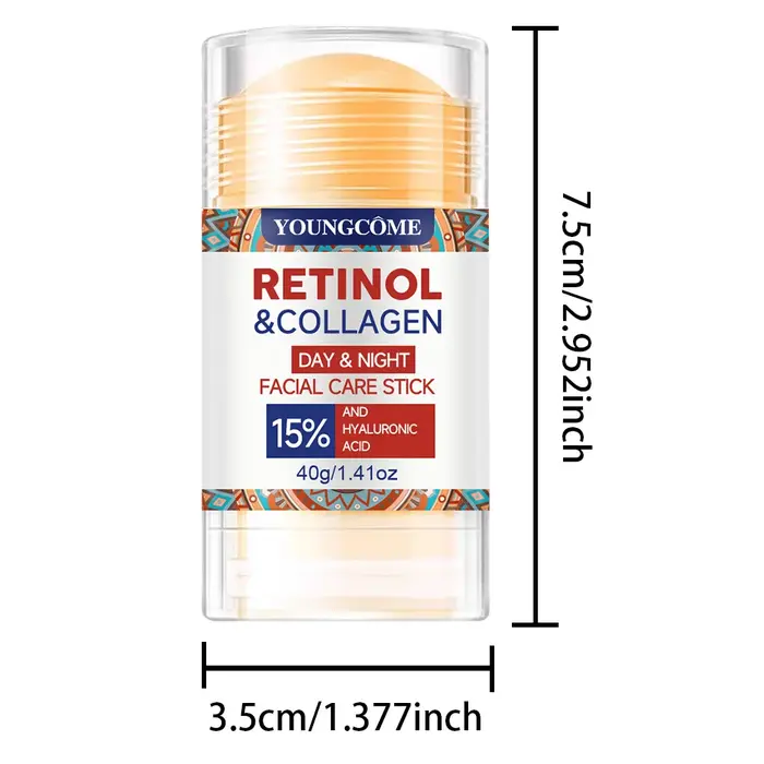 Stick de soin du visage jour et nuit au rétinol et au collagène, crème hydratante, hydratation inten