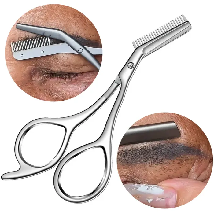 Ciseaux coupe-sourcils en acier inoxydable