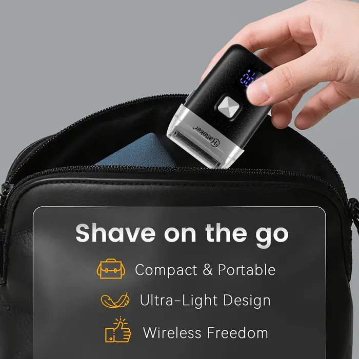 Mini rasoir électrique intelligent Hatteker avec écran numérique pour voyage