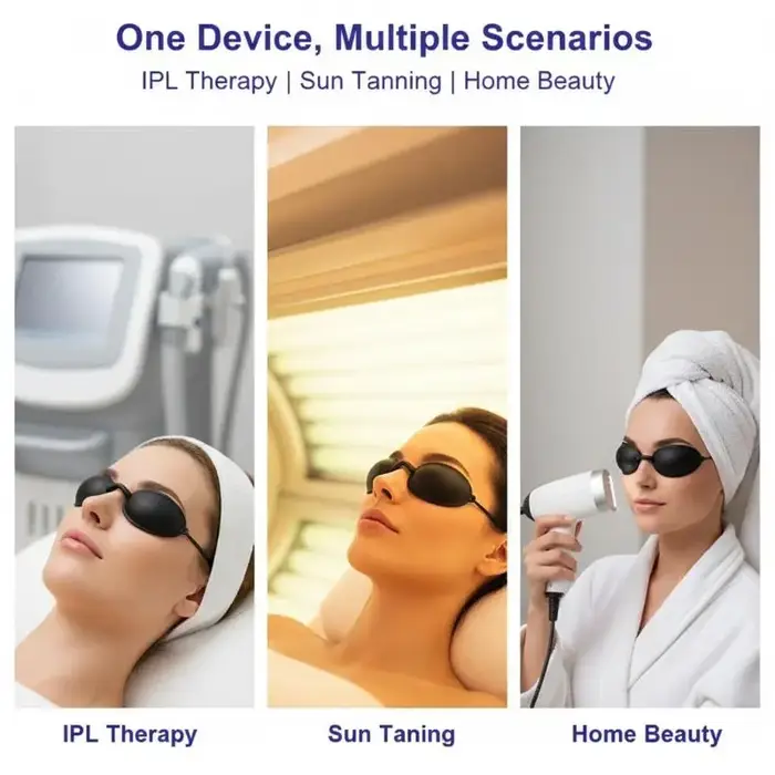 Lunettes de protection oculaire en silicone souple pour laser IPL
