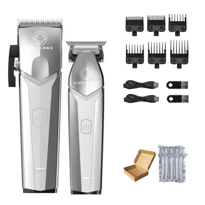 Kulilang R66 R55 R11 Kit de tondeuse à cheveux professionnelle pour hommes