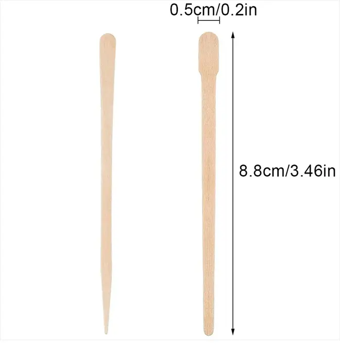 100 pièces femme en bois épilation bâton jetable