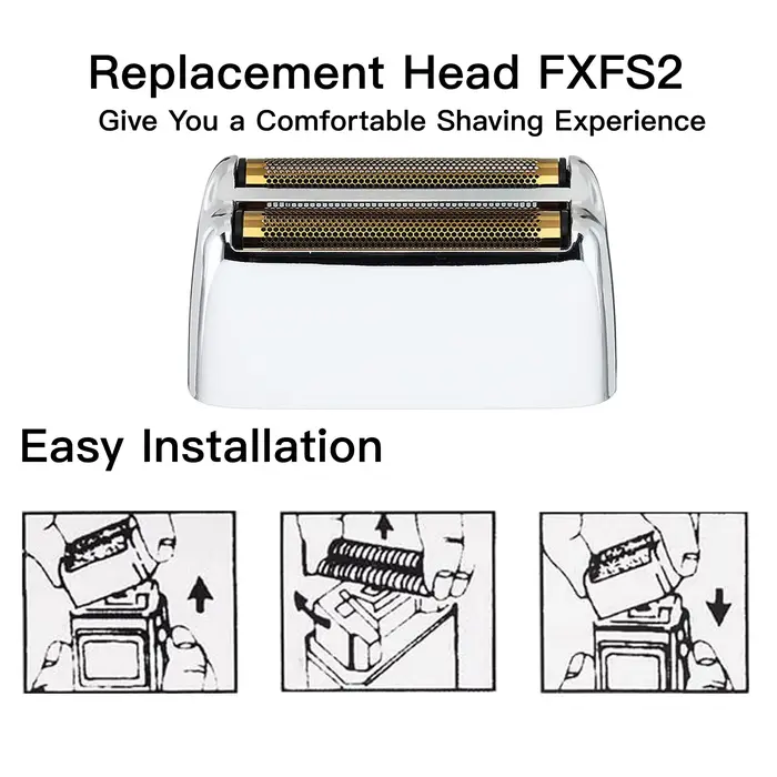 Tête de rechange en feuille Compatible avec le rasoir professionnel BaBylissPRO FXFS2