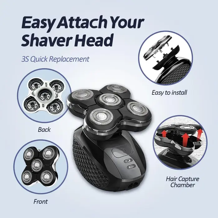 Têtes de rechange pour rasoir compatibles avec le rasage électrique Remington Balder pro XR7000 & XR1500 & XR1501 pour hommes chauve