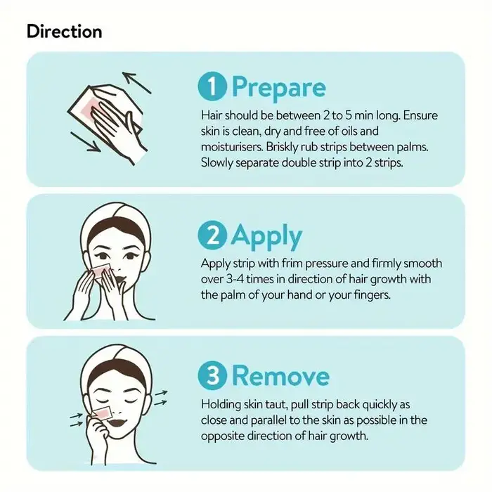 20/40 pièces bandes de cire pour les lèvres du visage