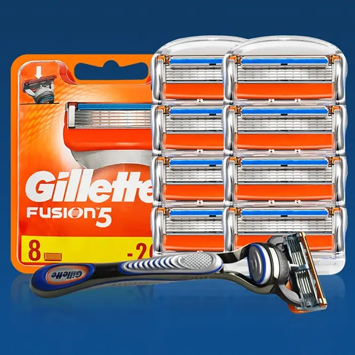 Original Gillette Fusion 5 lames de rasoir pour hommes 5 couches tête de rasage manuelle de sécurité lame Anti-Friction