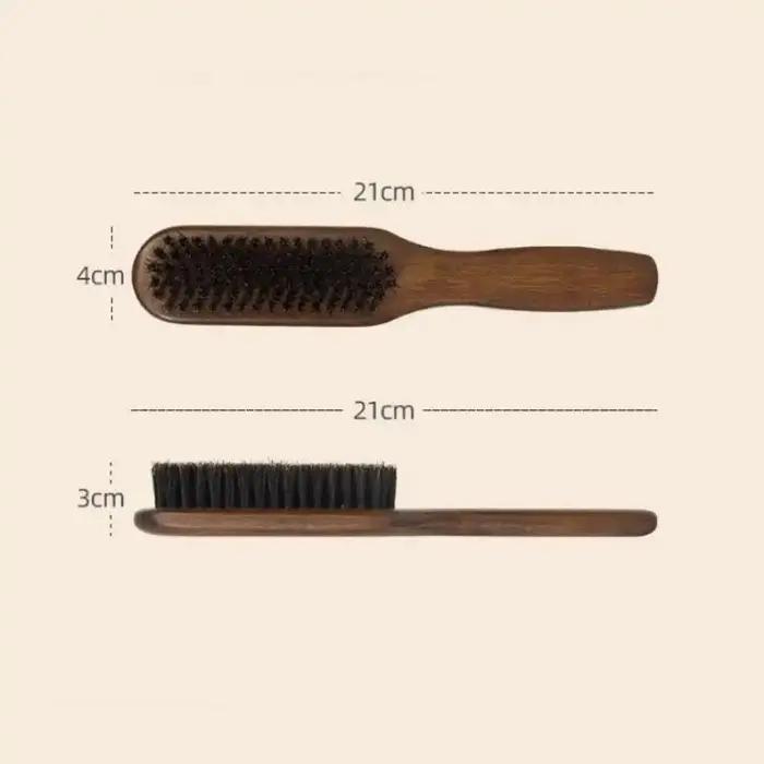 Manche en bois poils de sanglier barbe brosse outil de rasage