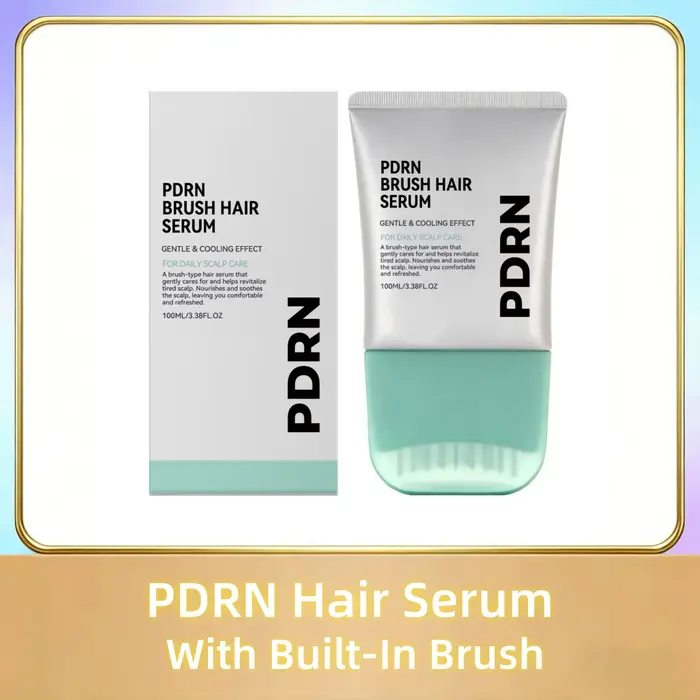 Sérum capillaire PDRN avec brosse intégrée, renforce les racines des cheveux, anti-chute, améliore l
