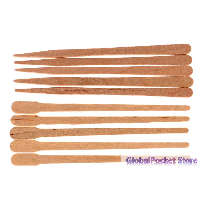 100 bâtonnets en bois jetables pour épilation corporelle féminine