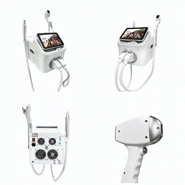 Laser Diode et Laser Picoseconde 2 en 1, Machine d'épilation au laser Diode 808 et d'élimination des tatouages avec 4 longueurs d'onde 755 808 940 1064nm