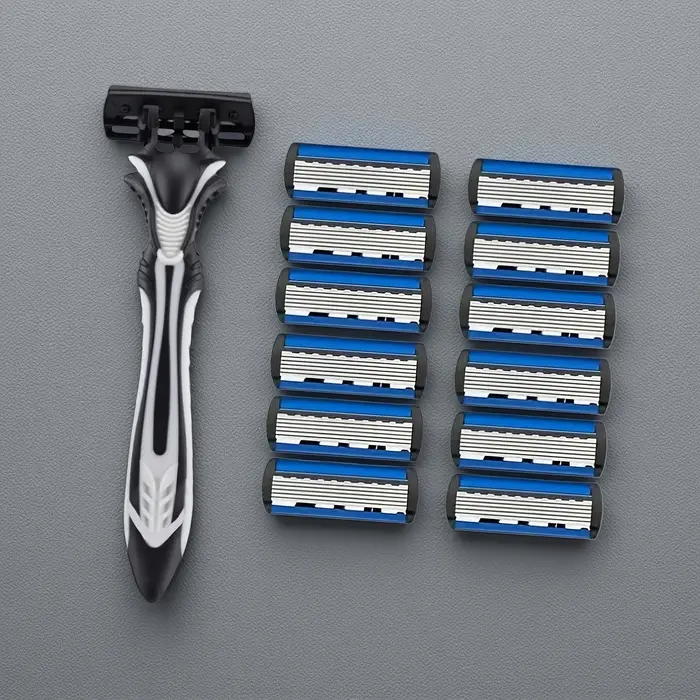 Rasoir multi-lames Men6Manual avec lames en acier inoxydable durables, outil de rasage portable (1 m