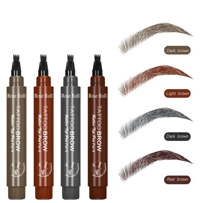 Stylo de remplissage de barbe à 4 pointes