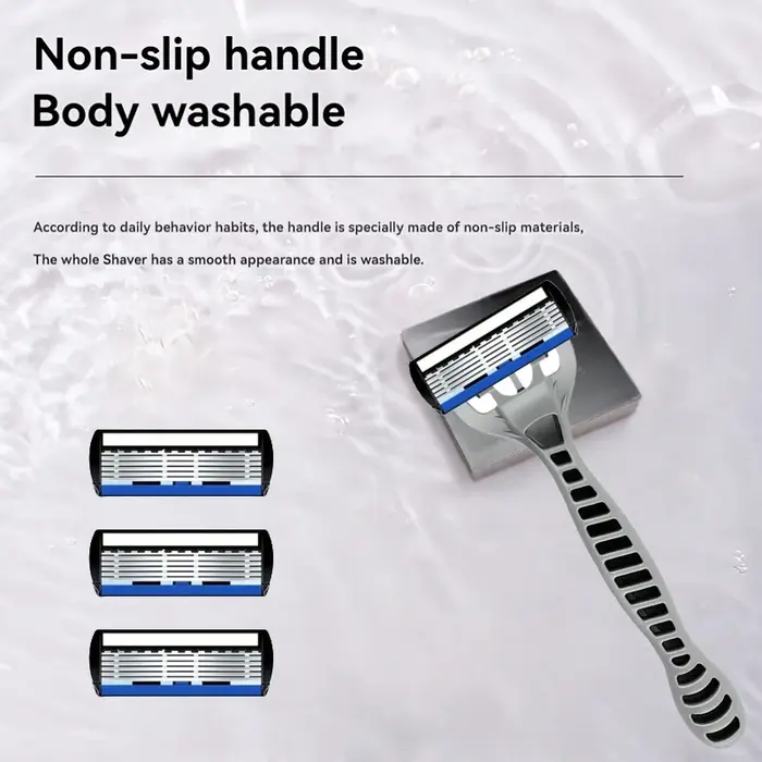 Rasoir multi-lames pratique pour hommes : toilettage sans effort des poils de la tête et du corps