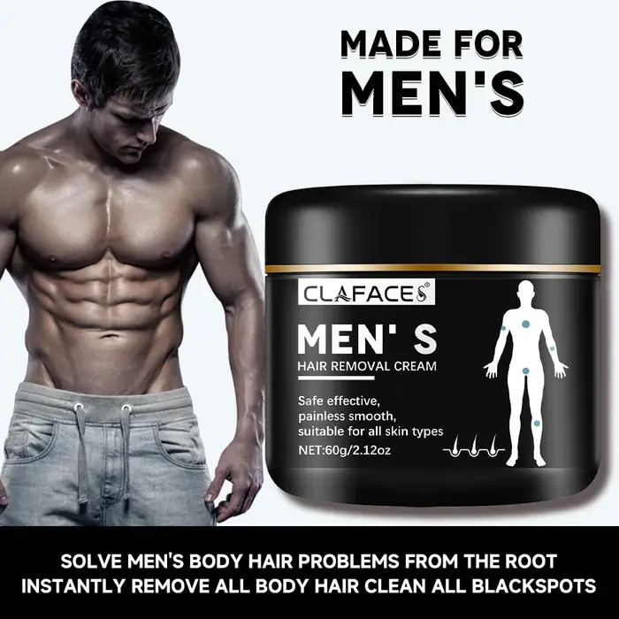 Crème dépilatoire indolore pour hommes