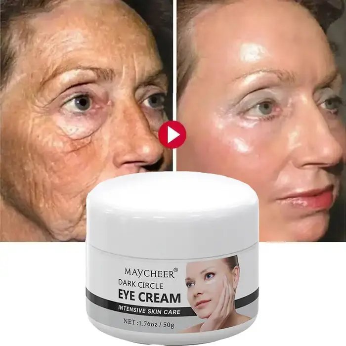 Crème pour les yeux anti-poches, 50g, réduit les cernes, Anti-rides, raffermissant, estompe les ridu