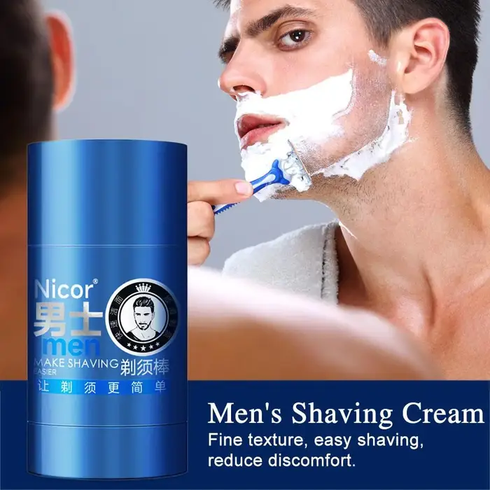 1/2/3 pièces parfum de menthe crème à raser pour hommes bâton mousse riche doux 2-en-1