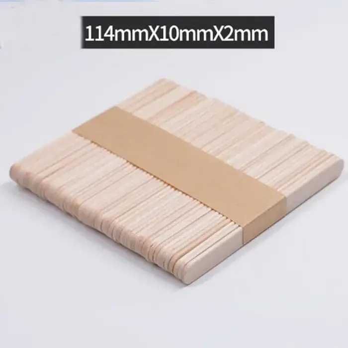 Abaisse-langue jetable en bois, 50/100 pièces, bâton d'épilation du corps, spatules en bois, cire co