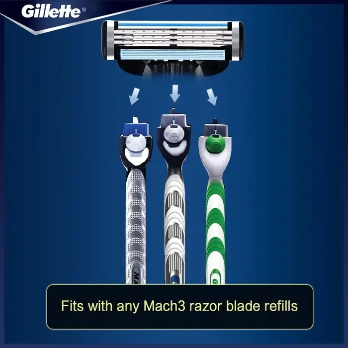 Véritable Gillette Mach 3 rasoir manuel pour hommes lames à 3 couches