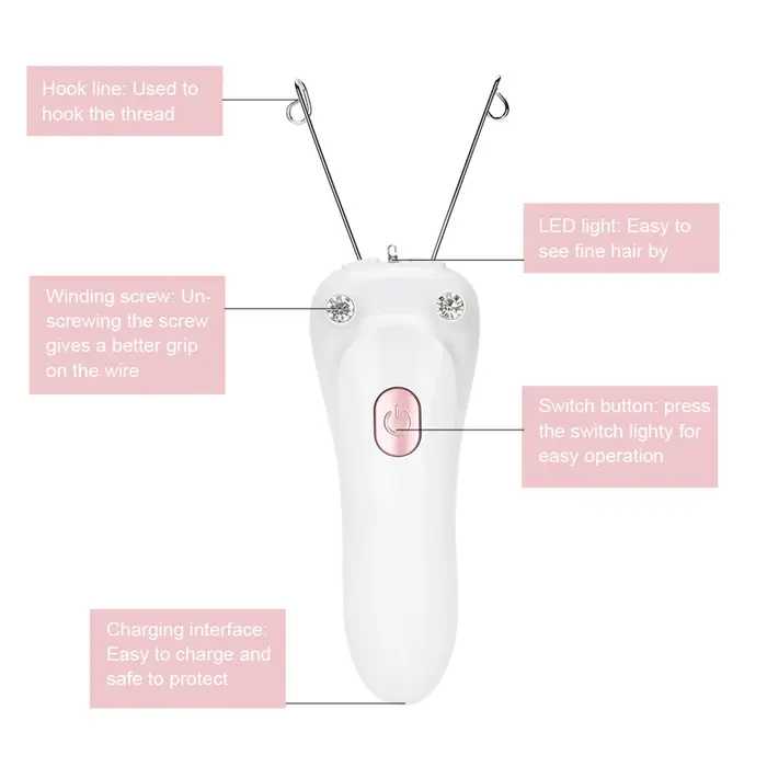 Épilateur Facial fil de coton électrique
