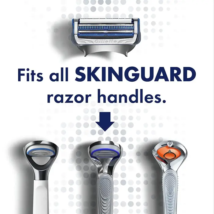 Gillette-SkinGuard Original pour Homme, Recharge de Lame de Rasoir, 2 Couches pour Peau Sensible, Ra