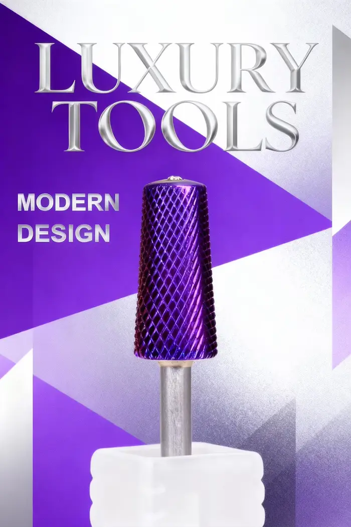 RolinStar 6.6 sécurité grand diamant cristal trapèze cônico baril violet acier carbure fraise foret