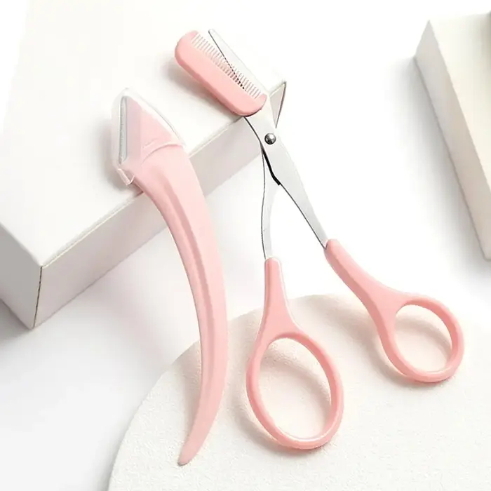 Rasoir à sourcils ciseaux sûr anti-rayures tondeuse pour débutants
