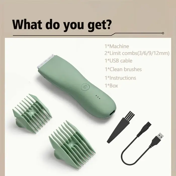 Tondeuse corporelle pour hommes barbe visage, cheveux, corps et tondeuse à cheveux intime rasoir cor