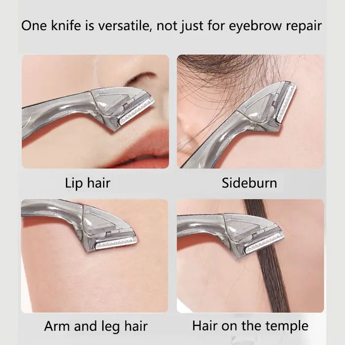 EyebloggTrimmer-Rasoir portable à double tête pour hommes et femmes, design pour les poils du visage, élimination des épilations, outils de maquillage, sécurité