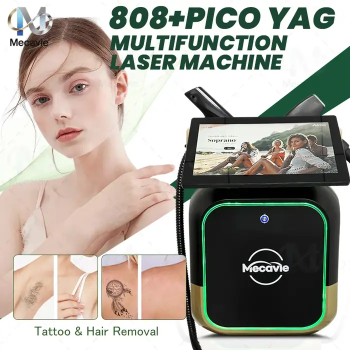 Appareil professionnel 4-en-1 IPL RF Diode Pico Laser pour l'épilation permanente