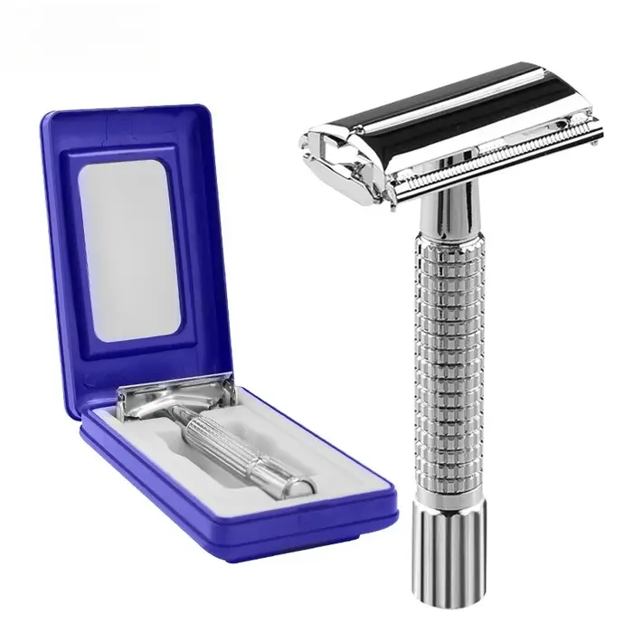 Ensemble de rasoirs classiques traditionnels à double tranchant pour hommes