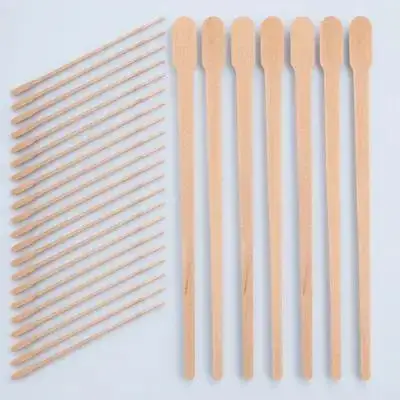 100 bâtonnets de cire en bois pour l'épilation corporelle