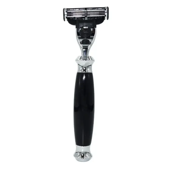 IRAZOR Classic Mach 3 rasoir de sécurité pour hommes rasage de la barbe épilation poignée acrylique en résine blanche avec cartouche de lame à 3 couches