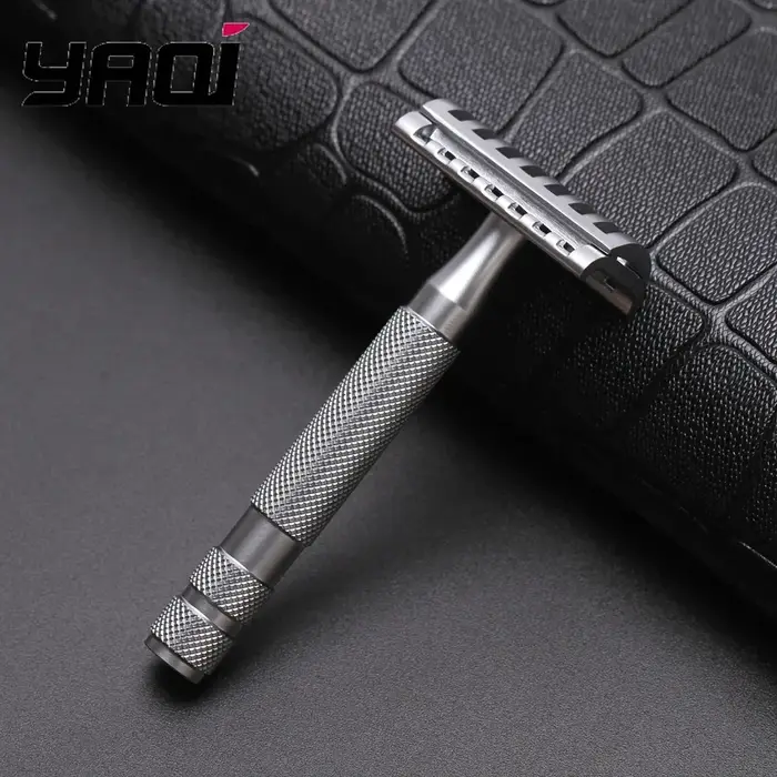 YAQI KNIGHT-HELMET tête DE rasoir manche en acier inoxydable