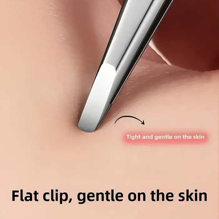 Pinces à épiler de haute précision professionnelles pour les sourcils, les poils du visage et l'élimination des poils incarnés, adaptées aux femmes et aux hommes